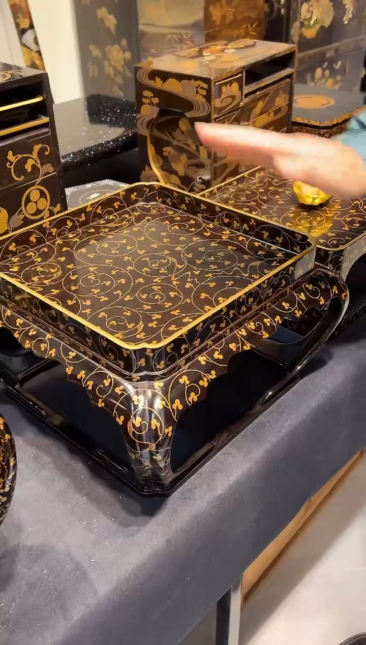 满金莳绘 茶台 大漆漆器大漆漆器