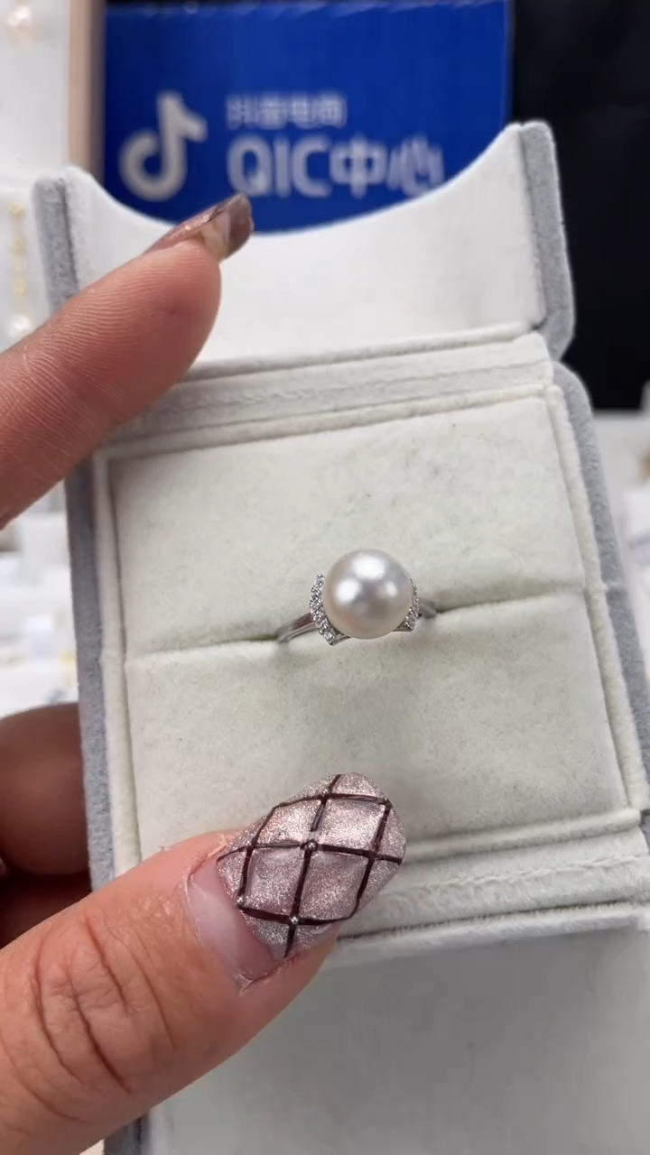 【闪购商品】海水珍珠戒指银S925镶嵌戒指