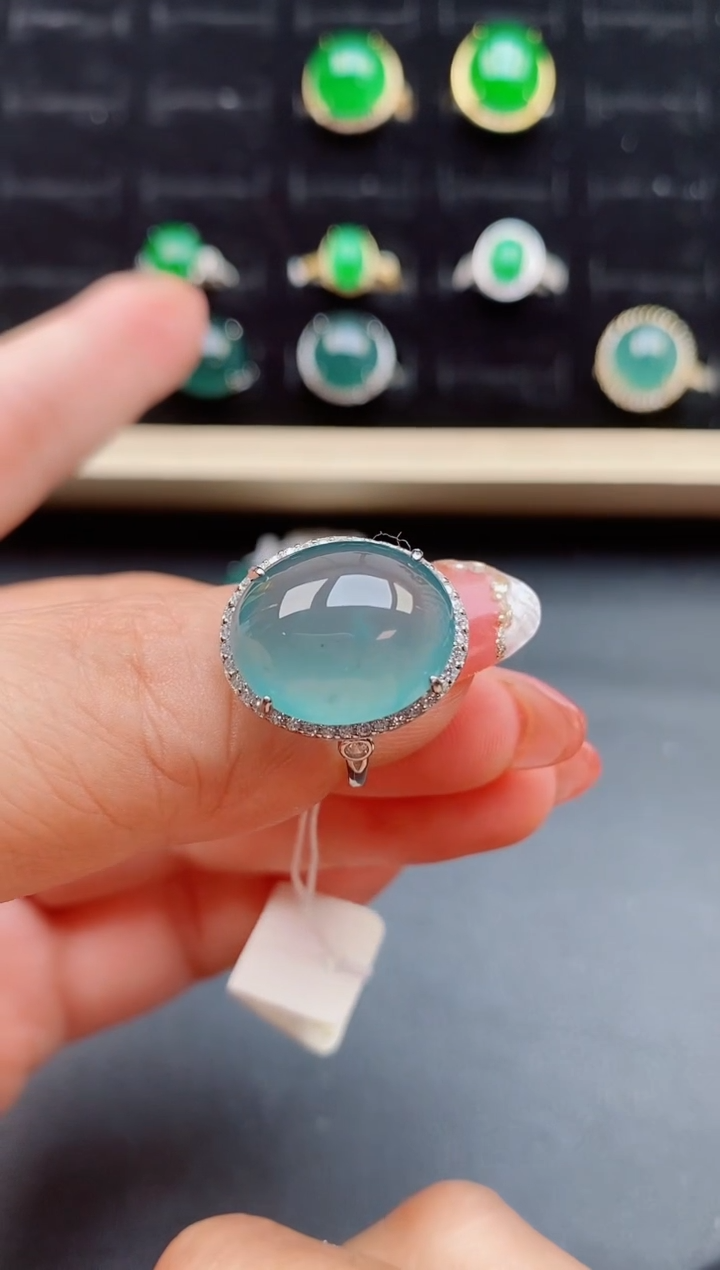 【闪购商品】翡翠戒指银S925镶嵌508505