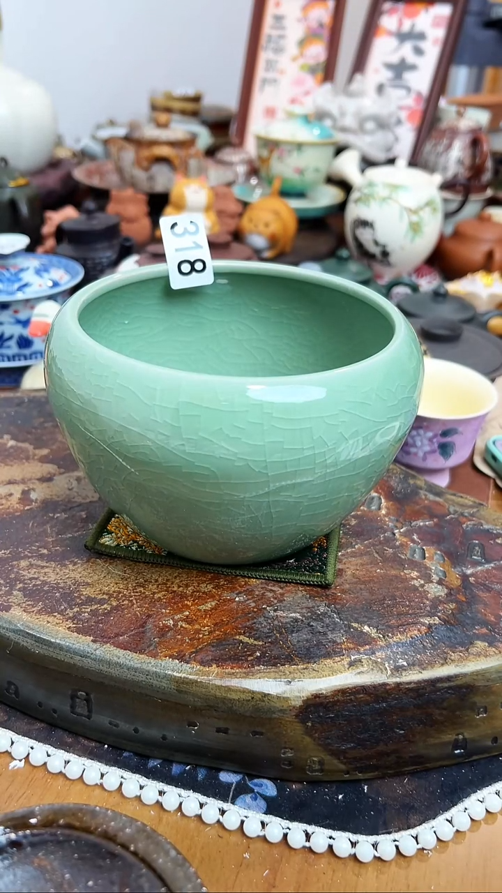 【 茶瓷物语】青瓷建水318