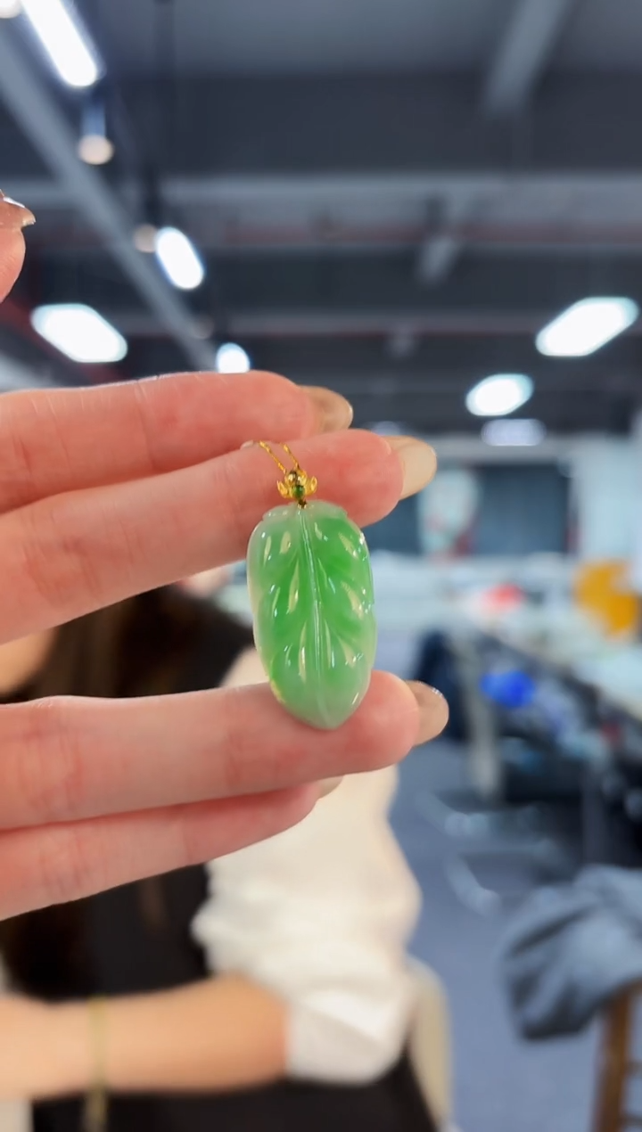 【闪购商品】翡翠颈饰18K金镶嵌缅料A货/支持复检/一件
