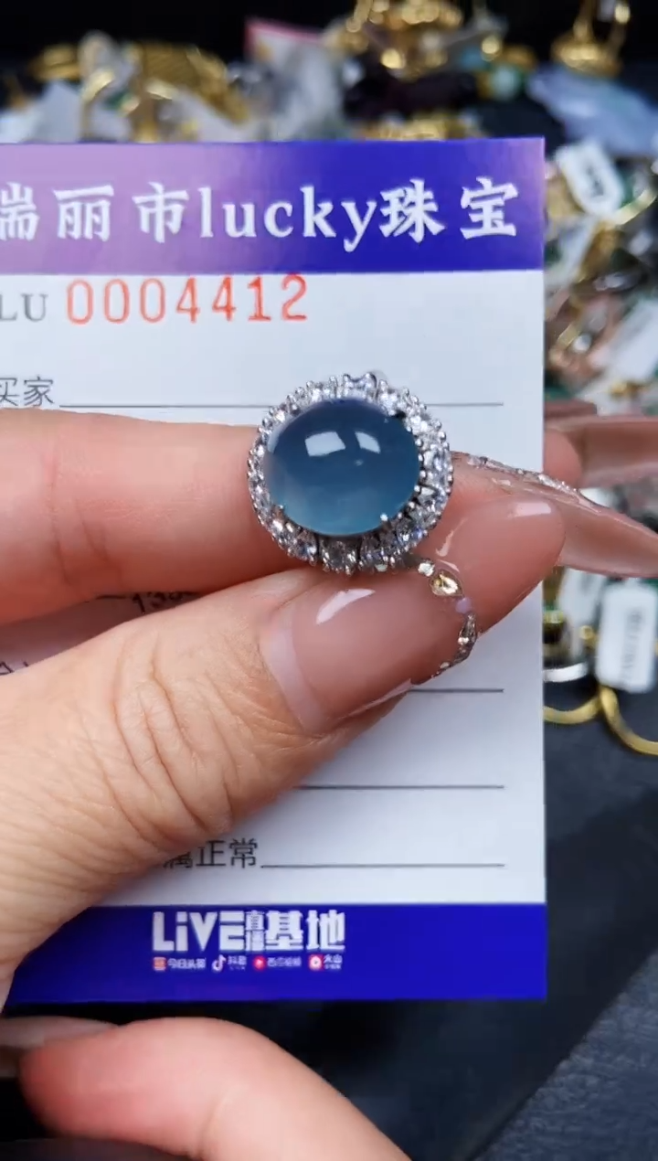 翡翠银S925镶嵌颈饰4412