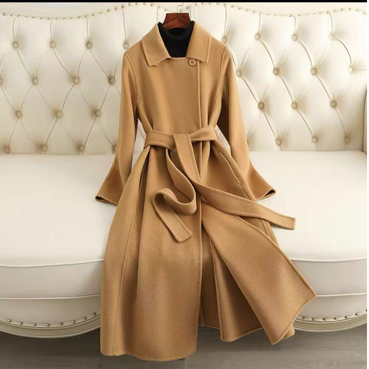 【新号专属经典款】新品秋冬长款重磅 山羊绒绒绒羊毛 大衣显瘦