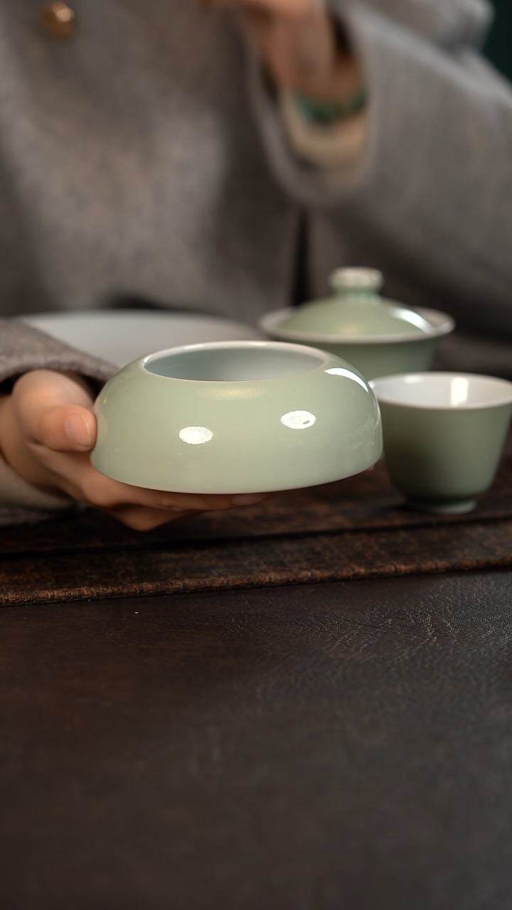 【闪购商品】杯云霞珍藏豆青纯色小水洗