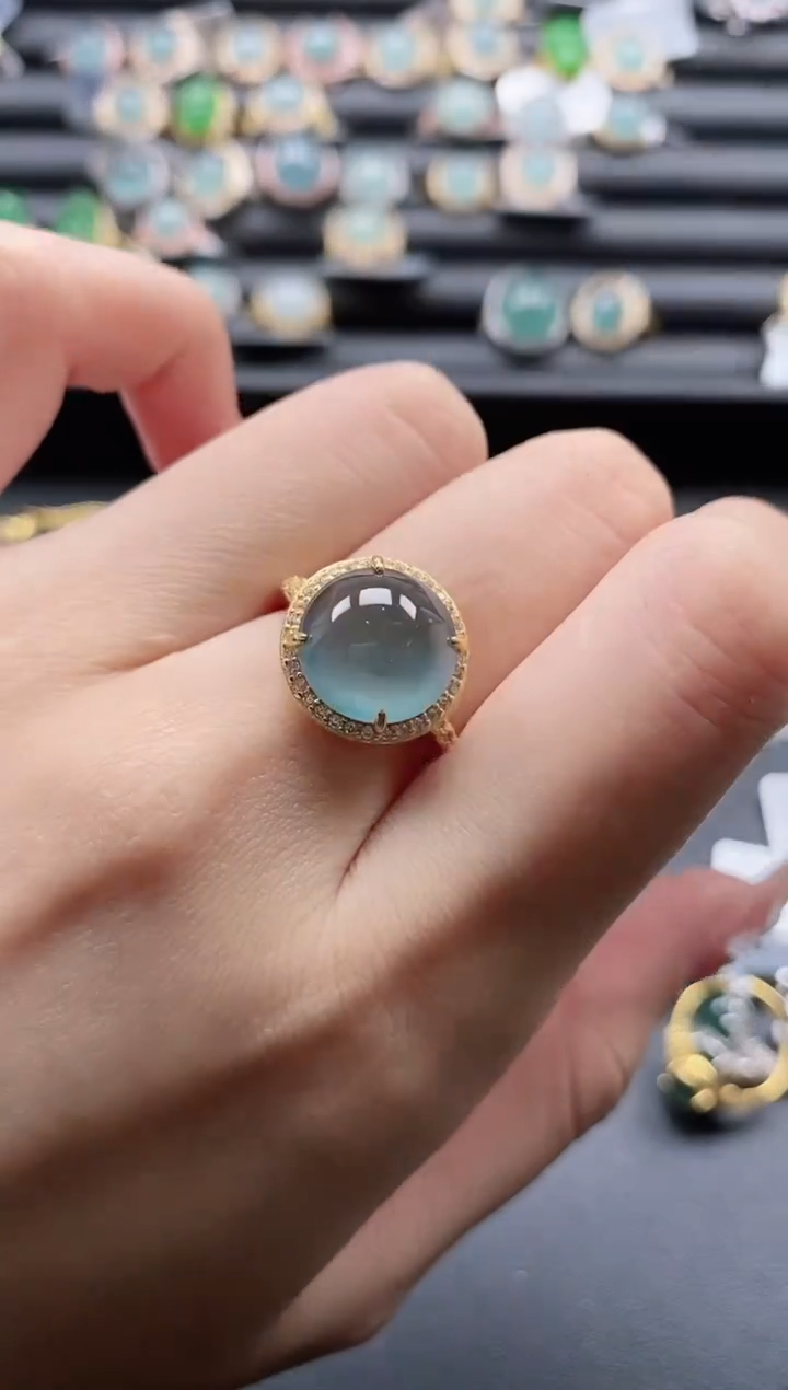 【闪购商品】翡翠戒指银S925镶嵌51151