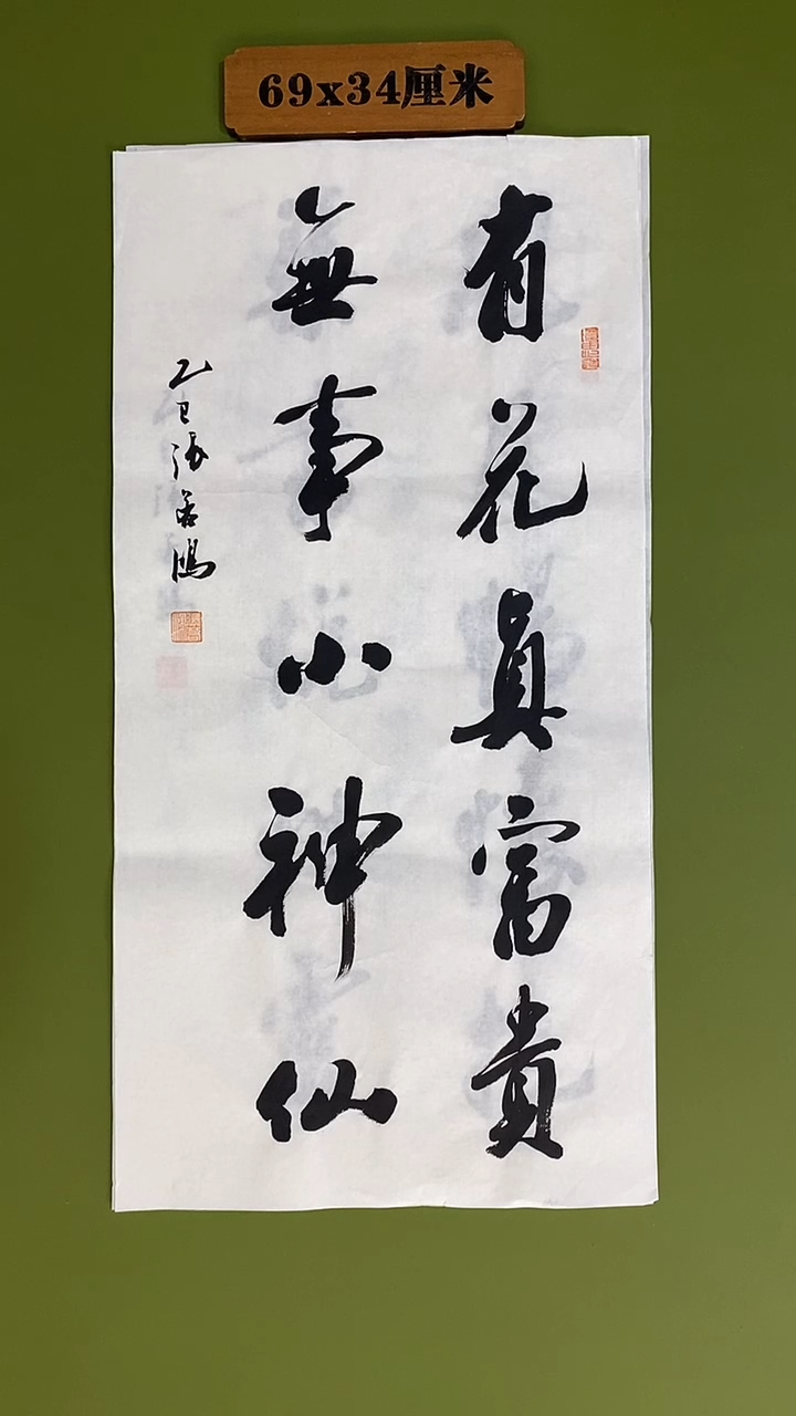 书法书法 张若鸿 尺寸69cm*34cm  