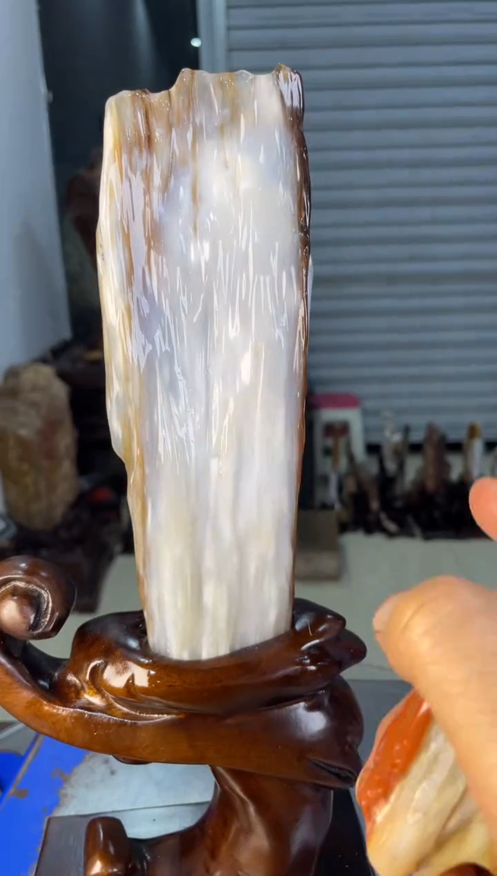 未镶嵌摆件硅化玉18