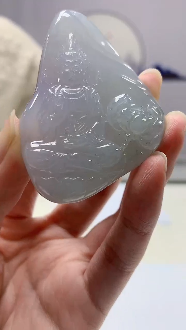 【闪购商品】定制翡翠未镶嵌4902zm-毛货挂件观音216