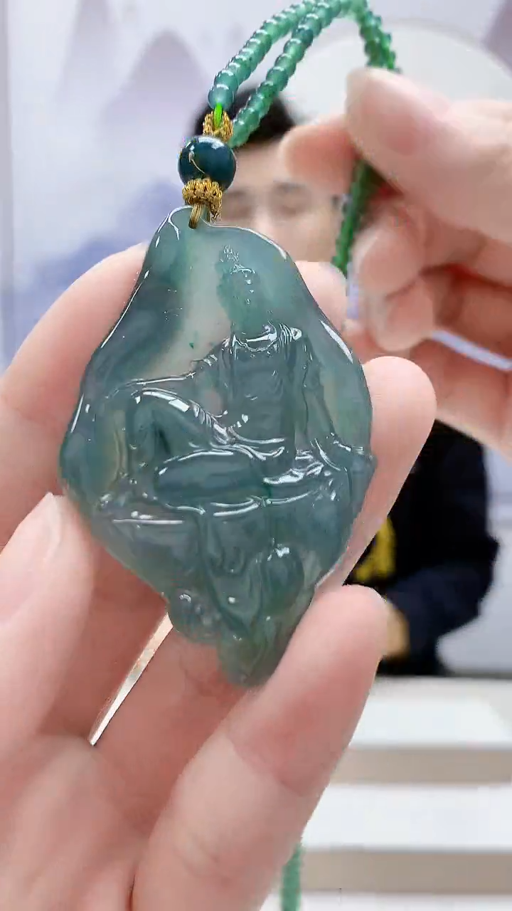 未镶嵌定制翡翠5163ry- 毛货挂件43