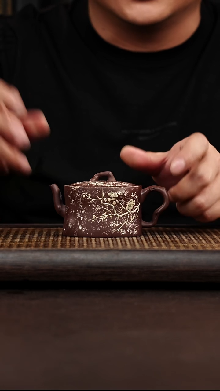 紫砂茶案宜兴悦茗壶紫砂  踏雪寻梅