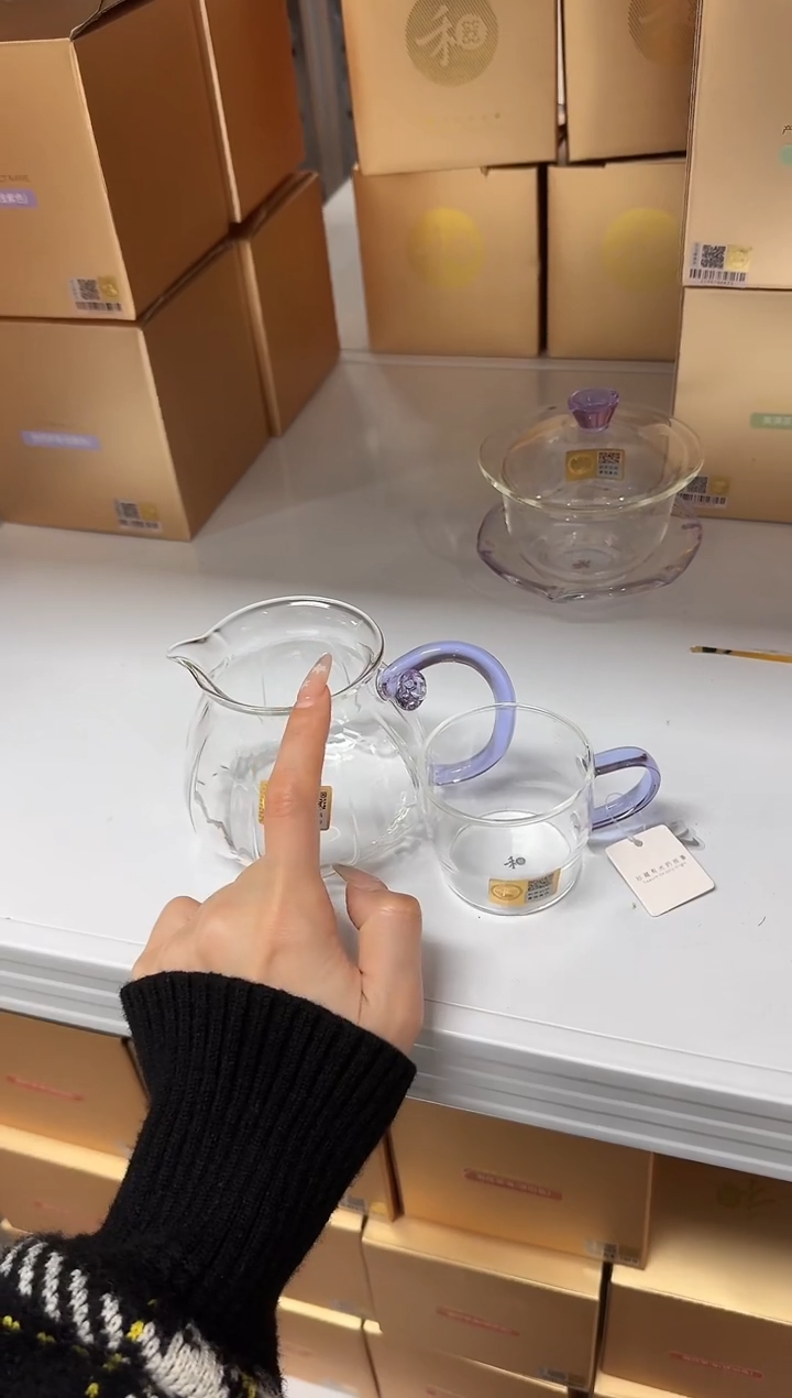 【闪购商品】@@禾器晶彩莲君浅紫色+清尚杯紫色一只