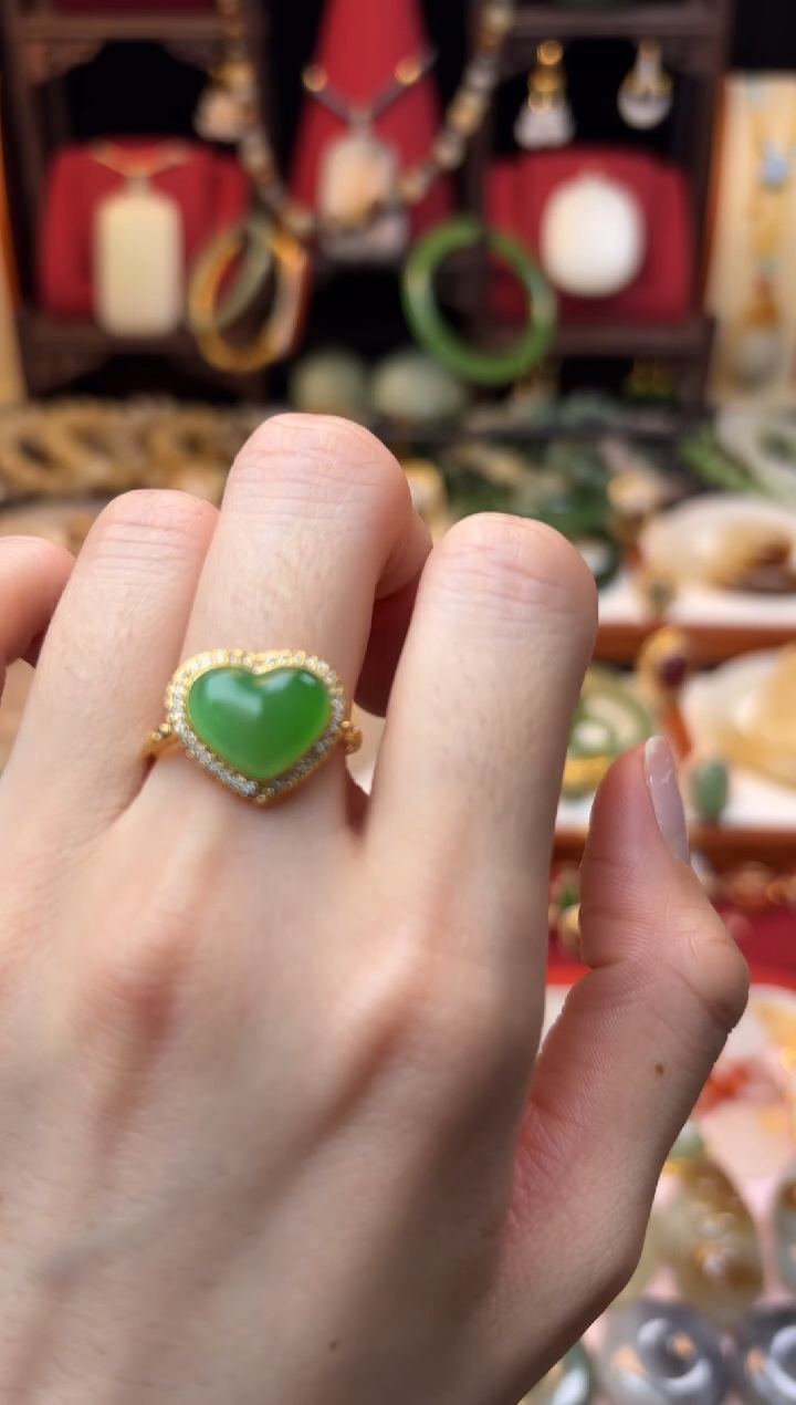 【闪购商品】和田玉戒指银S925镶嵌福利