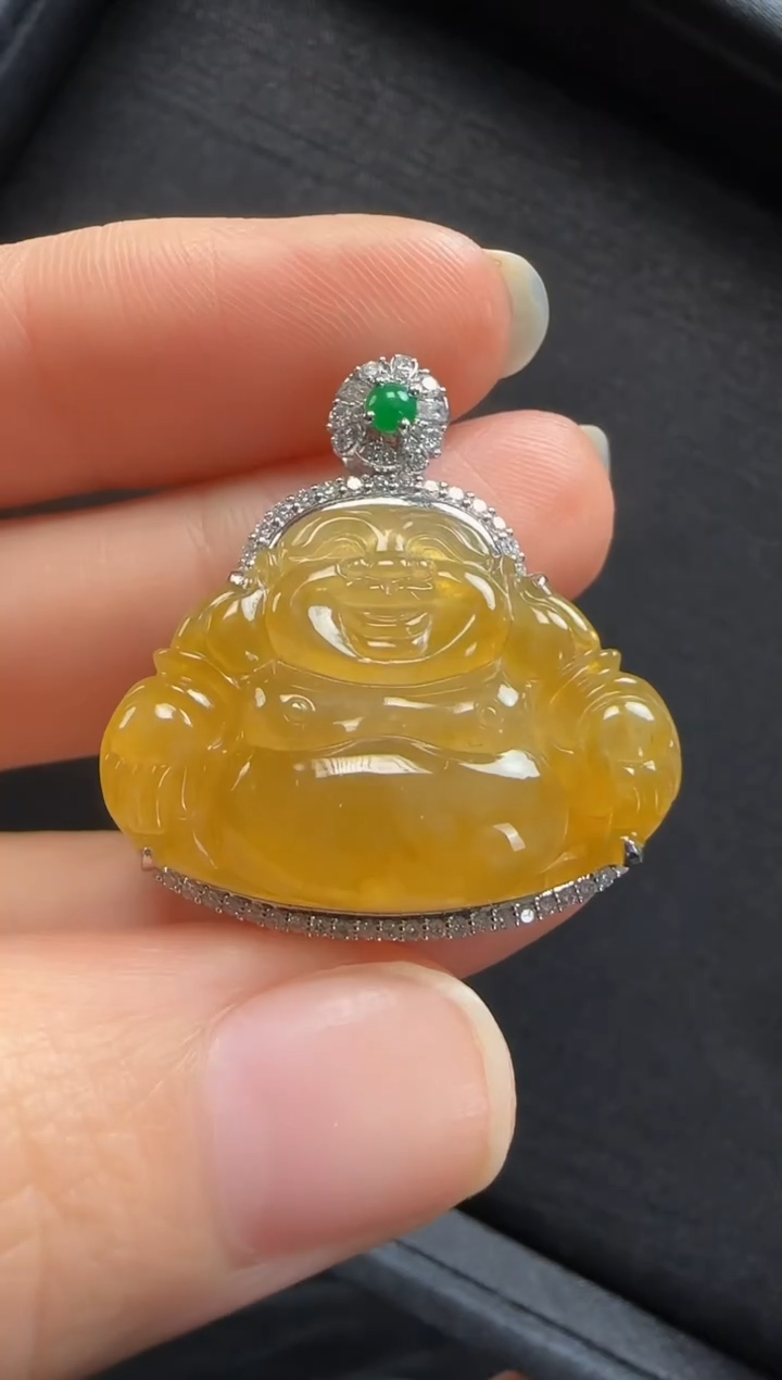 【闪购商品】翡翠颈饰18K金镶嵌509玉佛一个