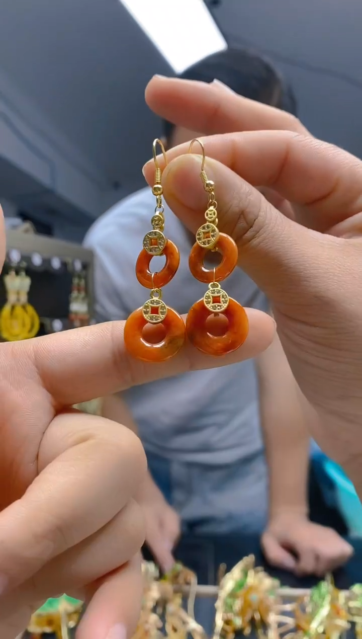 【闪购商品】翡翠耳饰合金559翡翠耳钩