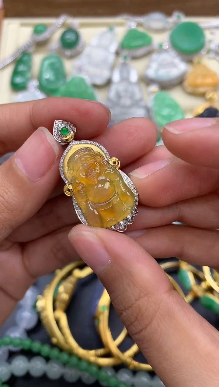 【闪购商品】翡翠颈饰18K金镶嵌383-中国好珍宝