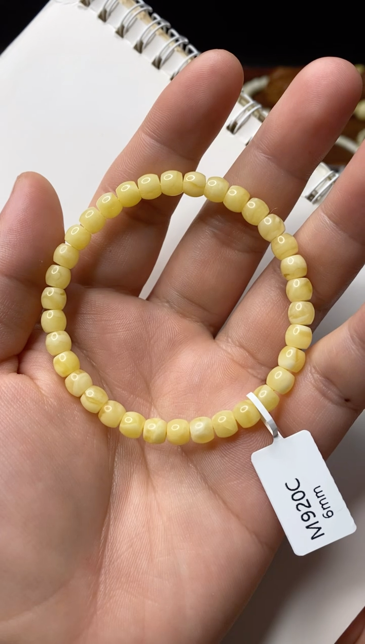 【闪购商品】蜜蜡手串未镶嵌6mm直切微瑕