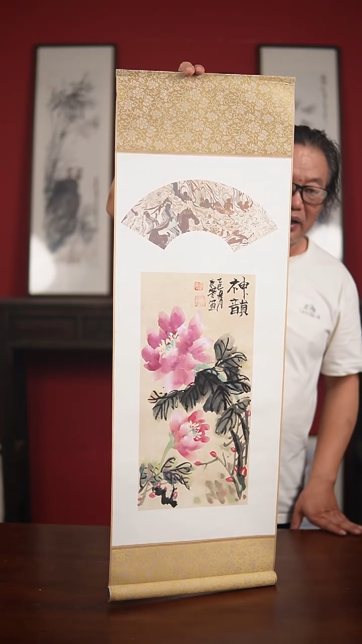 国画手绘-30*90卷轴夏寒作品