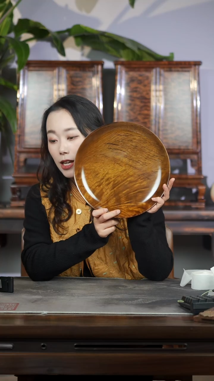 金丝楠大漆款坚果盘139
