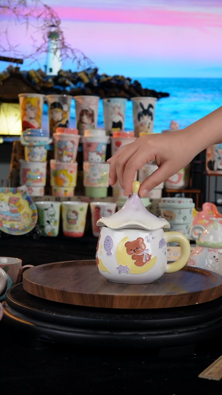 陶瓷便携款手工手绘景德镇陶瓷瑕