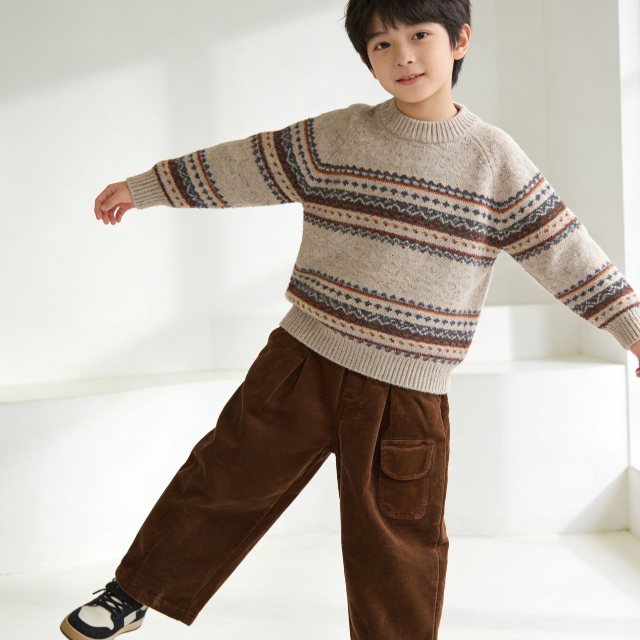 381高端专享冬季加绒休闲裤子咖色（林）