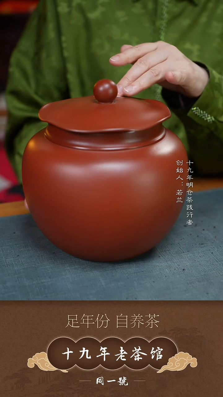 紫砂茶叶罐宜兴原矿醒茶罐+20沱如月