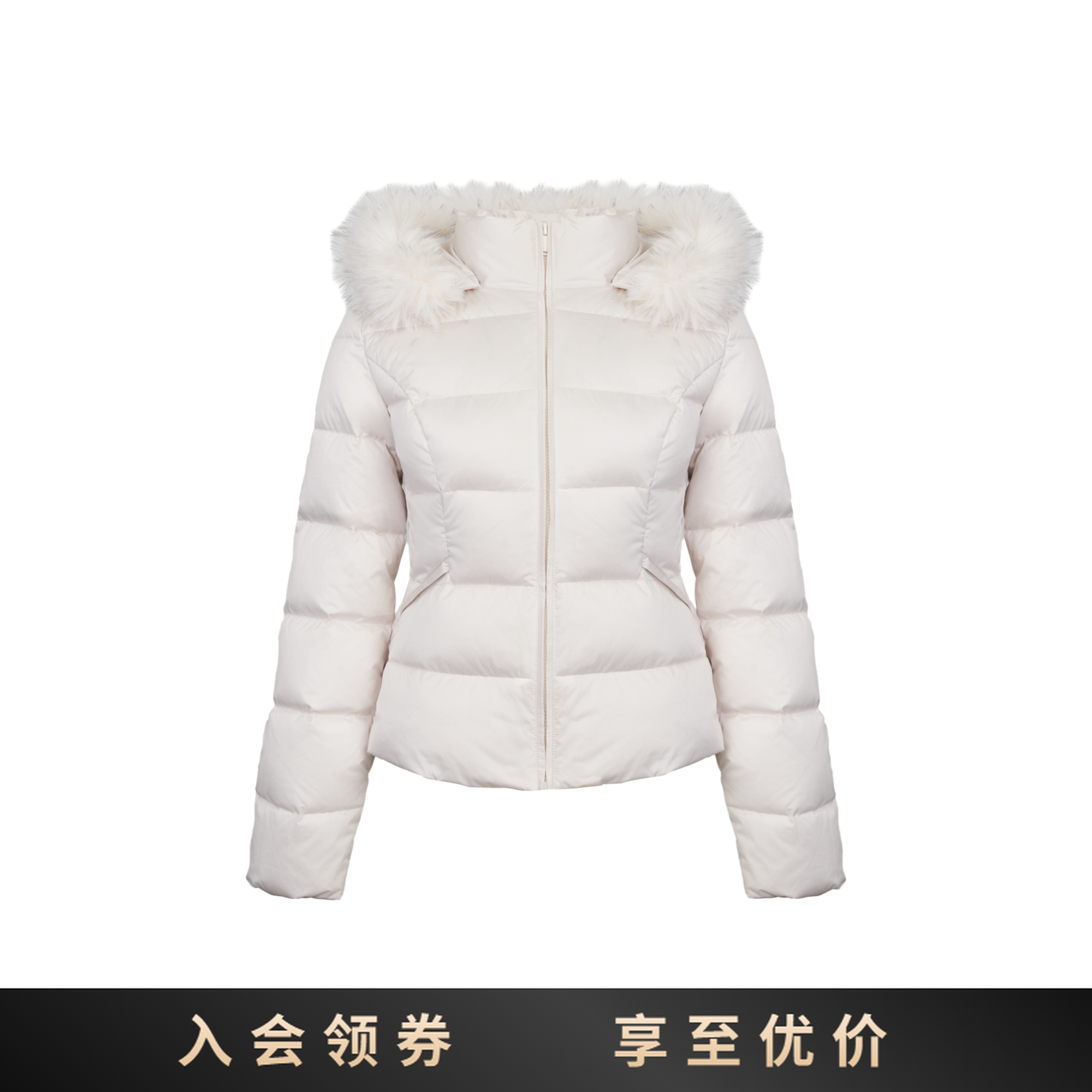 ANN ANDELMAN 25冬季新款修身连帽羽绒服女保暖加绒加厚款