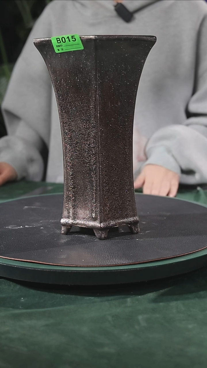 【石湾花盆】10寸高身六角兰盆015