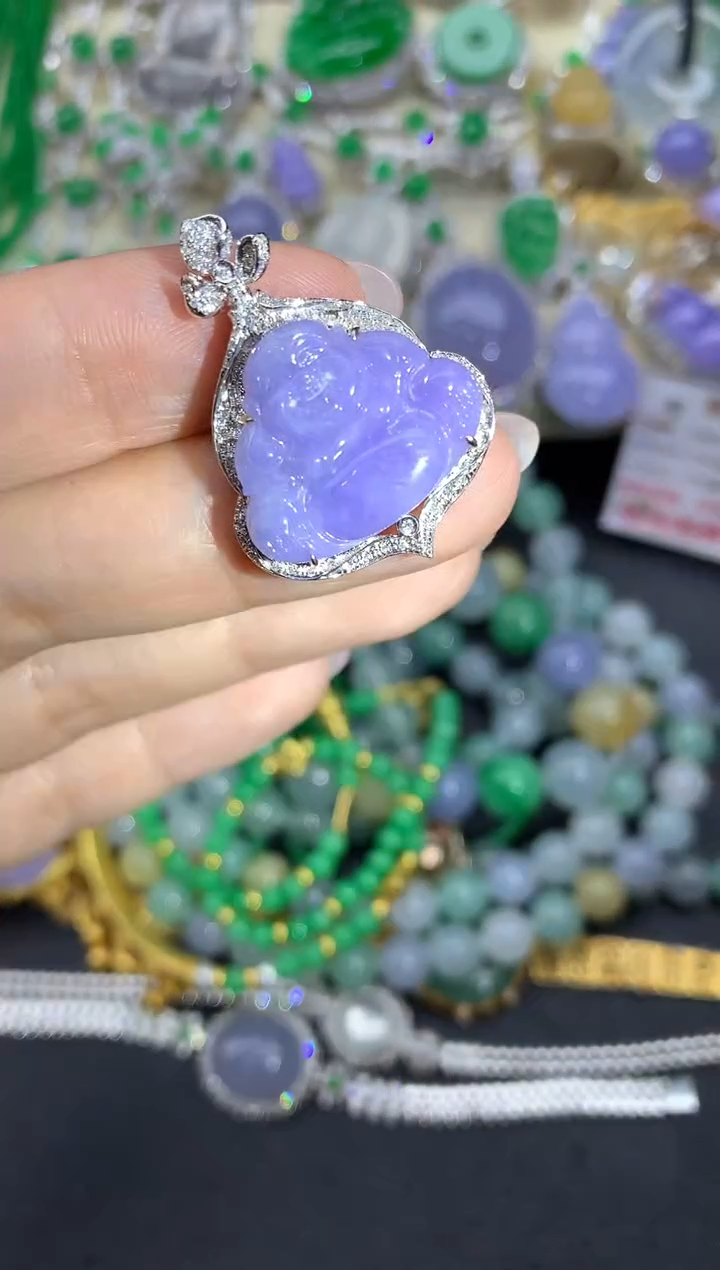 【闪购商品】翡翠颈饰18K金镶嵌607中国好珍宝