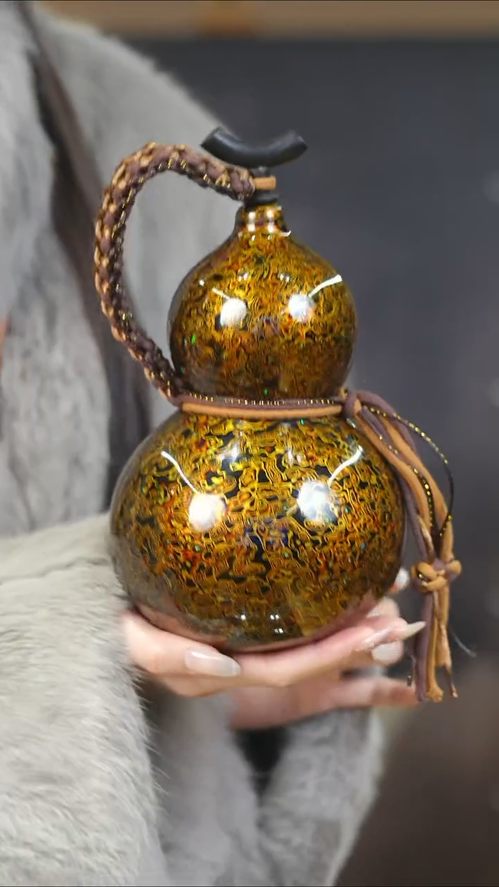 【闪购商品】XJ258漆艺酒葫芦不包手串及旋转底座