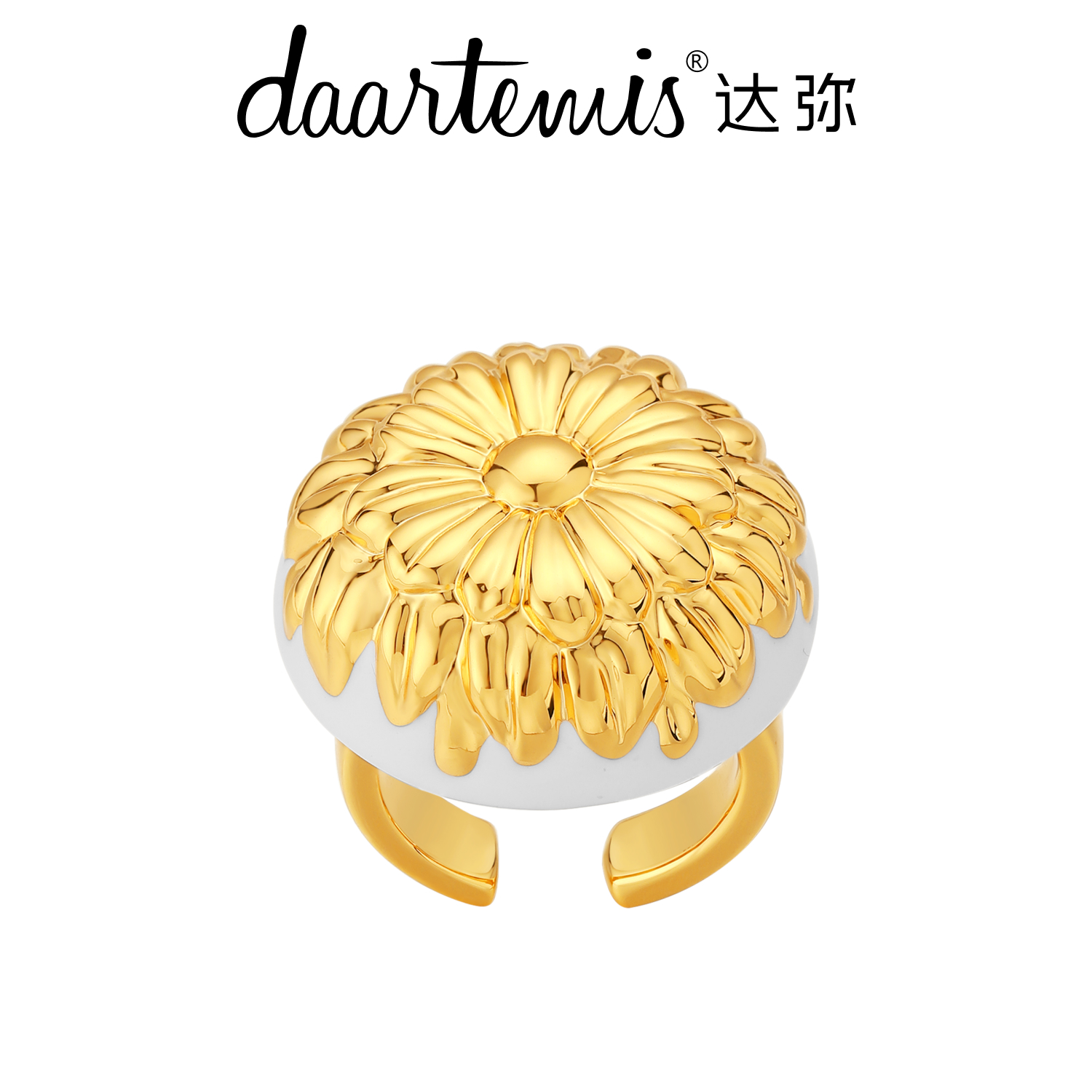 合金戒指 达弥·新品【雏菊系列】浮雕指环贵气感时尚镂空高级戒指