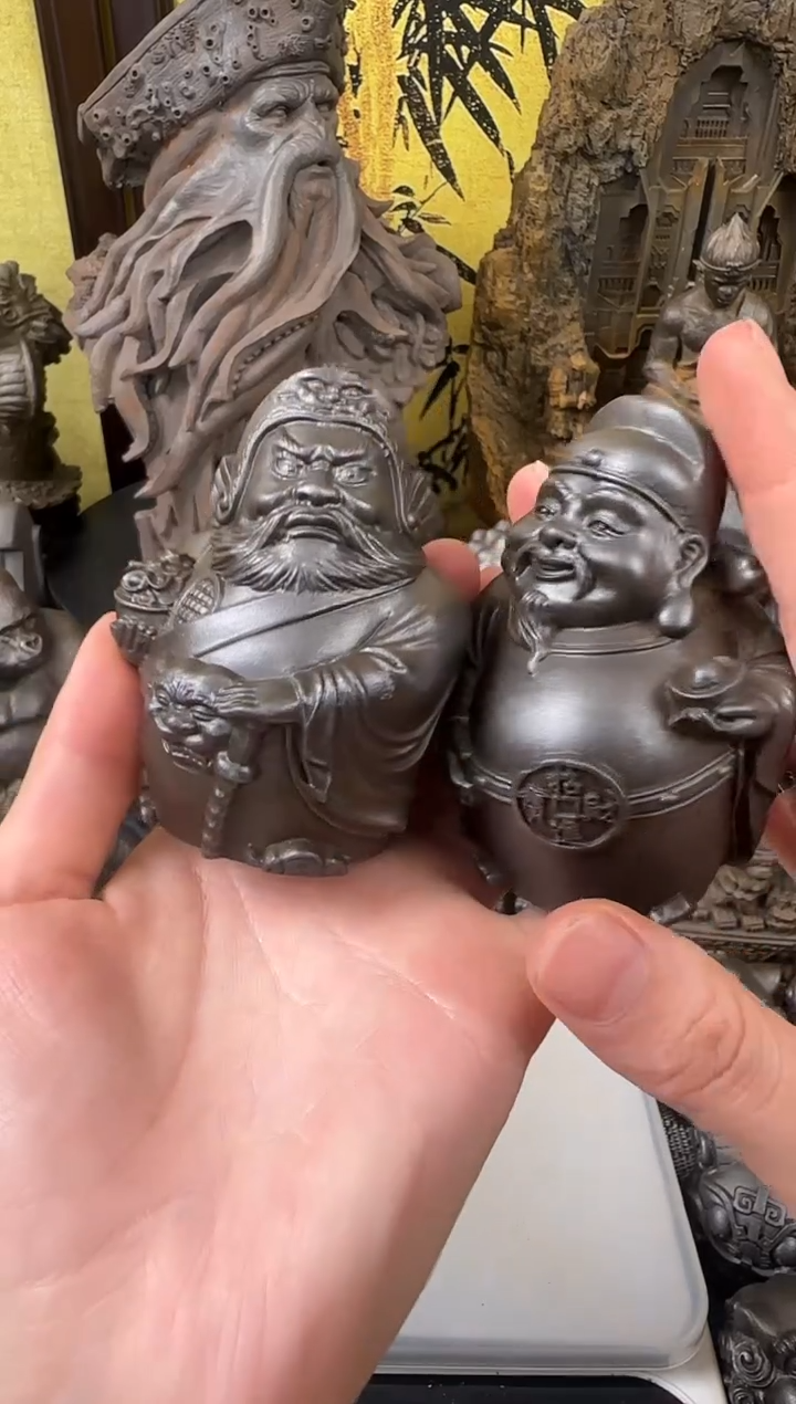 铁精致创意文武财神