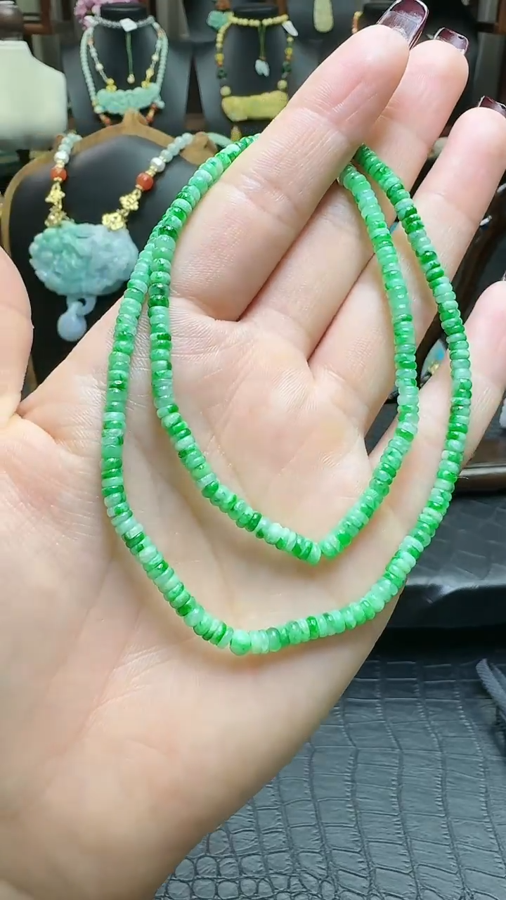 【闪购商品】翡翠颈饰未镶嵌盘珠项链