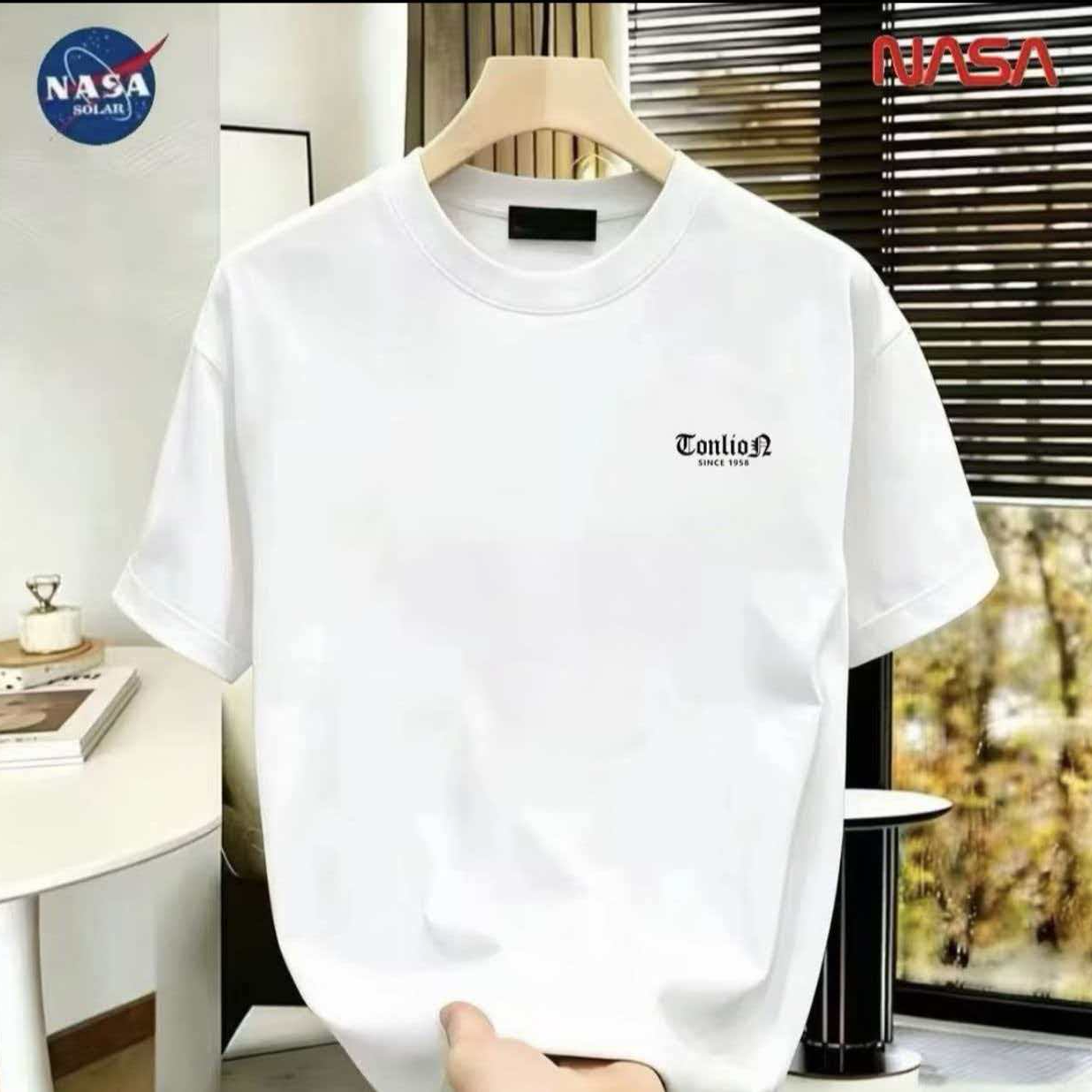 J-34NASA联名纯棉夏季圆领短袖T恤微宽松时尚男女同款休闲百搭
