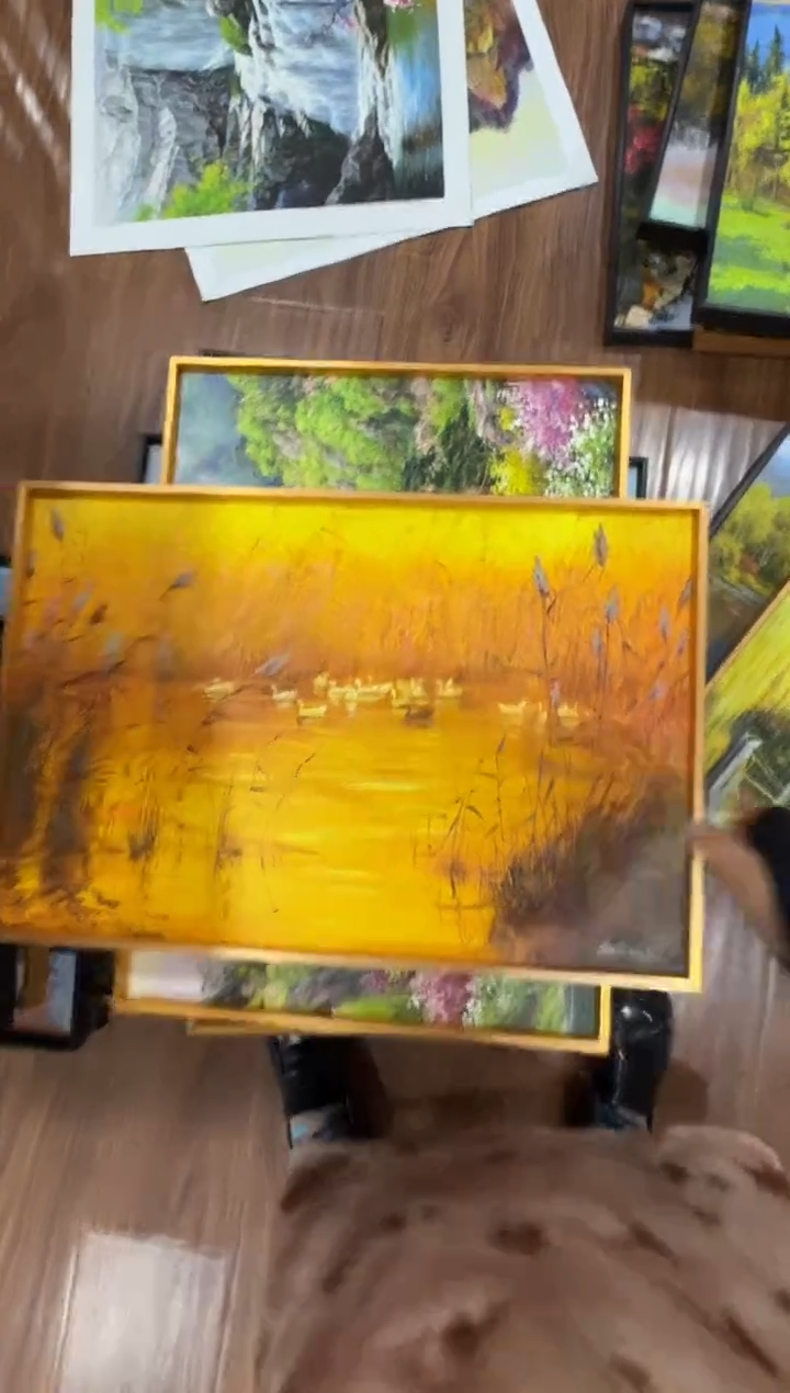 油画【已装裱】朝鲜一级画家原创手绘油画作品