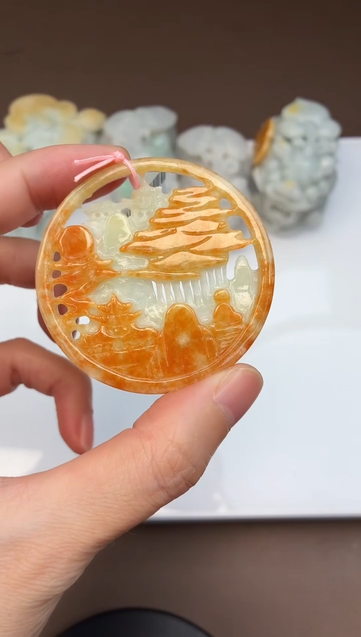 颈饰未镶嵌翡翠牌子