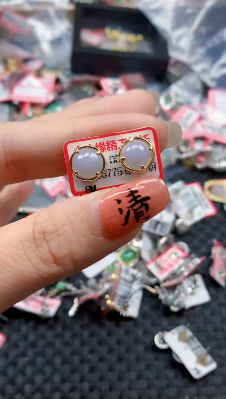 银S925镶嵌戒指翡翠天然A货缅甸翡翠