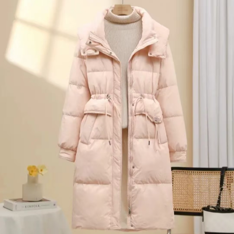 【表妹长】女长款连帽羽绒服百搭秋冬宽松保暖网红女装加厚时尚