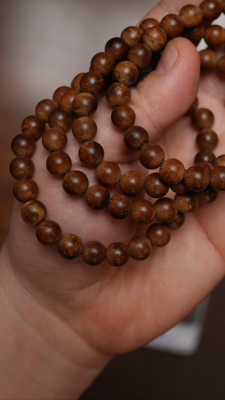 沉香手串芽庄红土8mm沉水级 多样性发1件