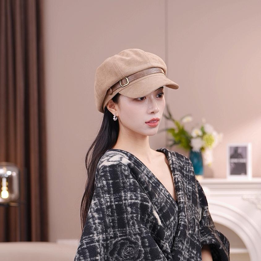 秋冬八角帽女网红画家贝雷帽百搭显脸小