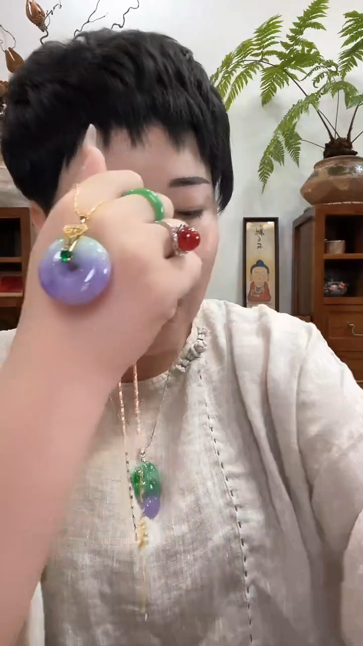 翡翠未镶嵌颈饰913
