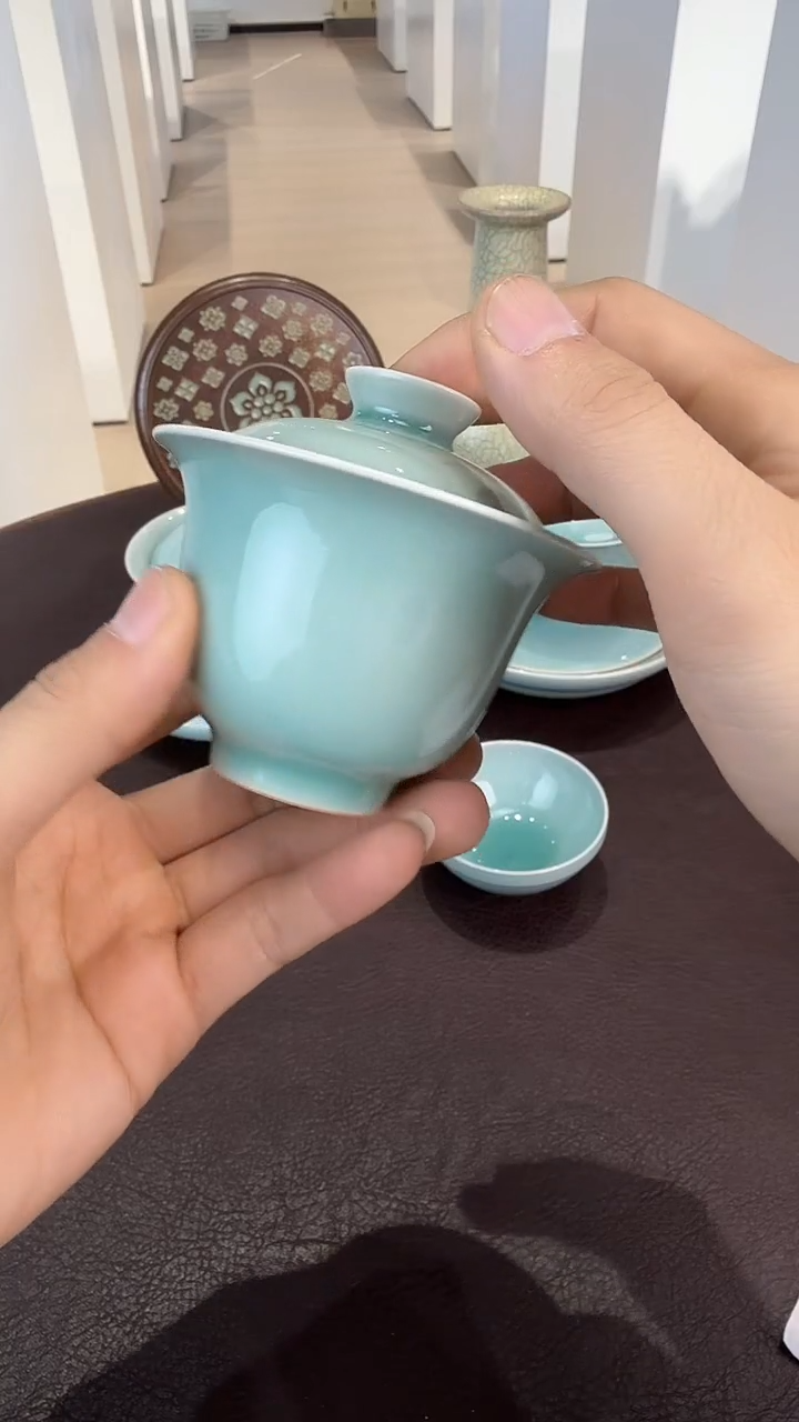 青瓷手工茶器包邮