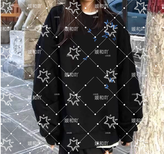 B256慵懒风常规毛衣