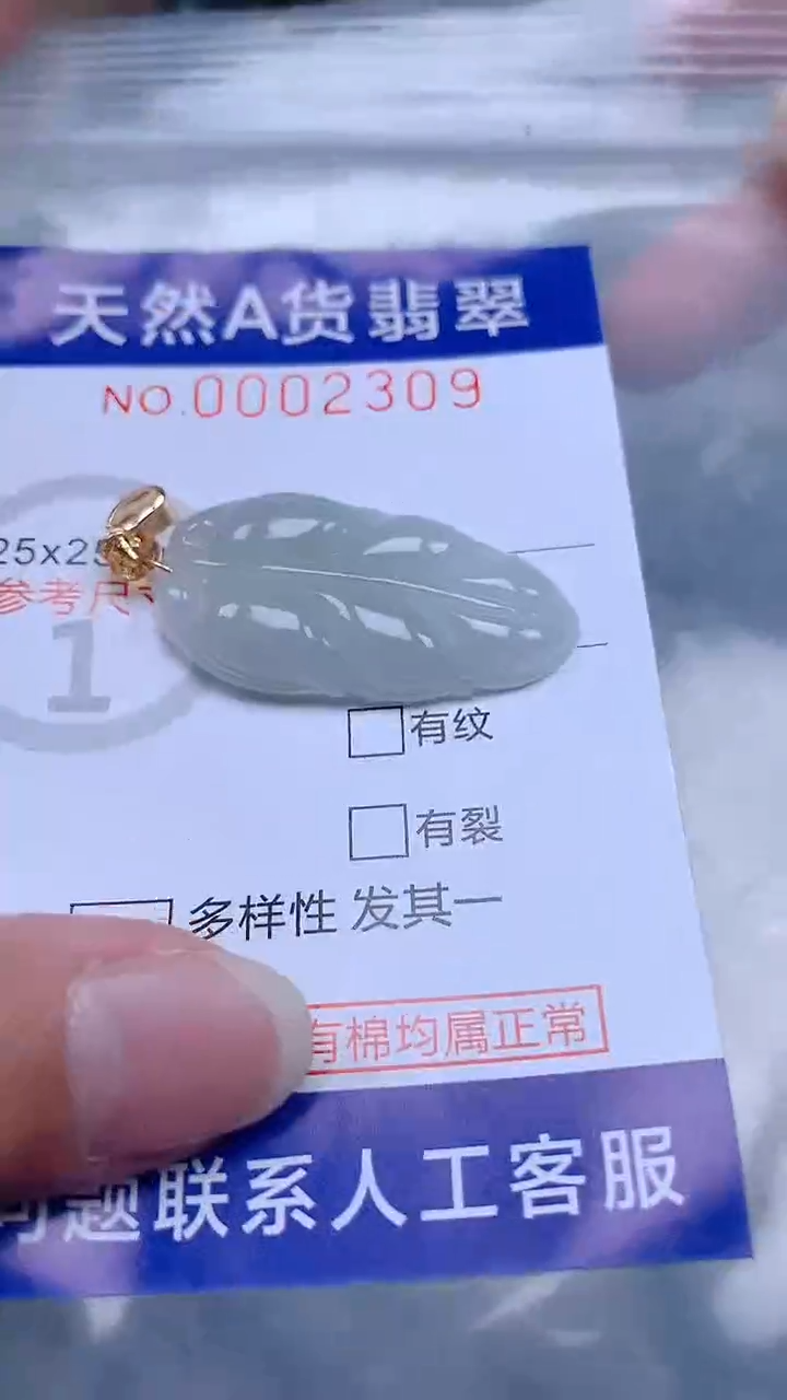 翡翠未镶嵌吊坠(不含链)1
