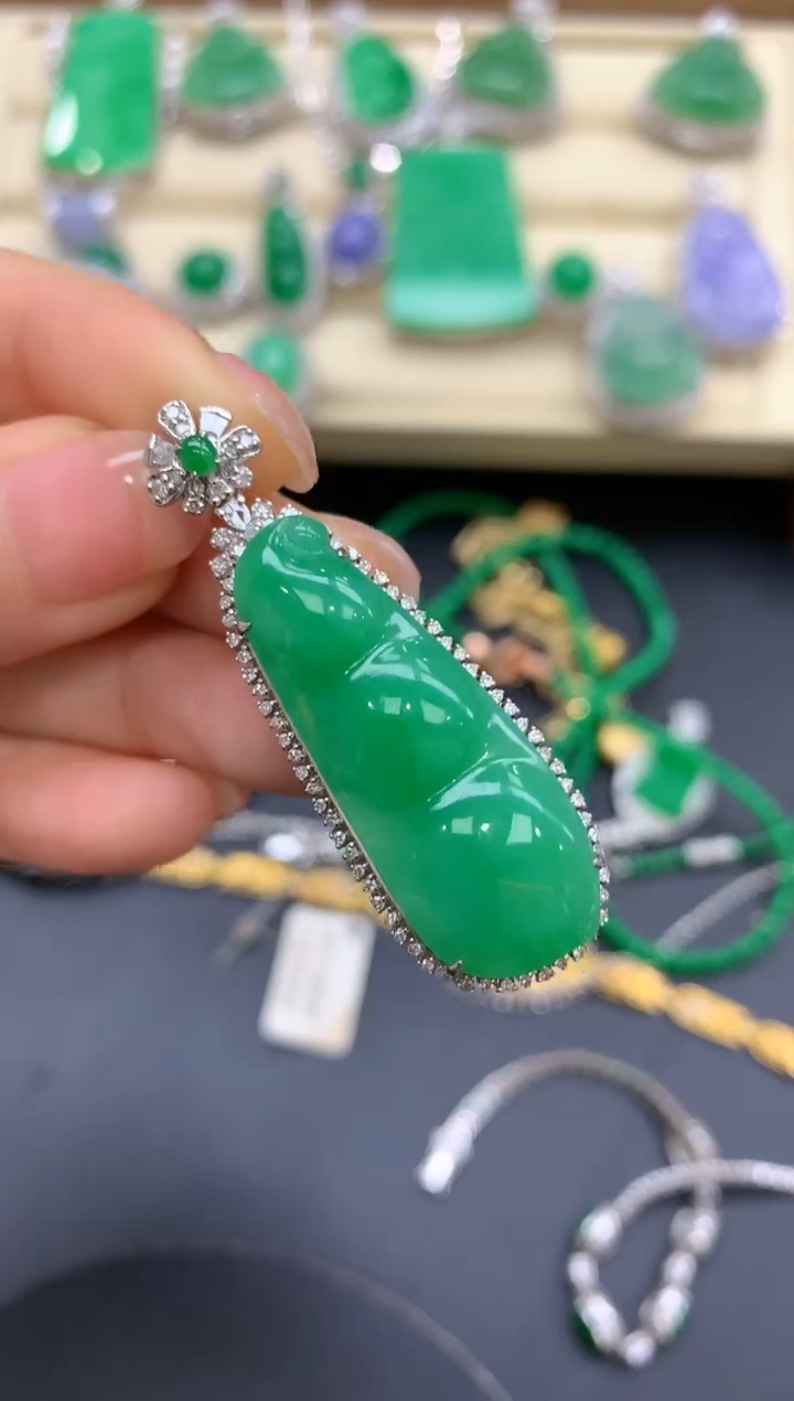 【闪购商品】翡翠颈饰18K金镶嵌564-中国好珍宝