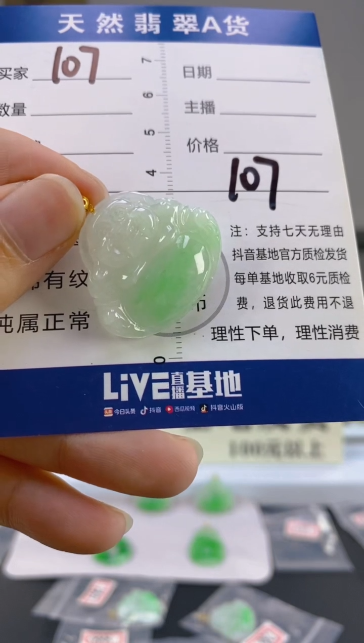【闪购商品】翡翠颈饰18K金镶嵌天然A货翡翠
