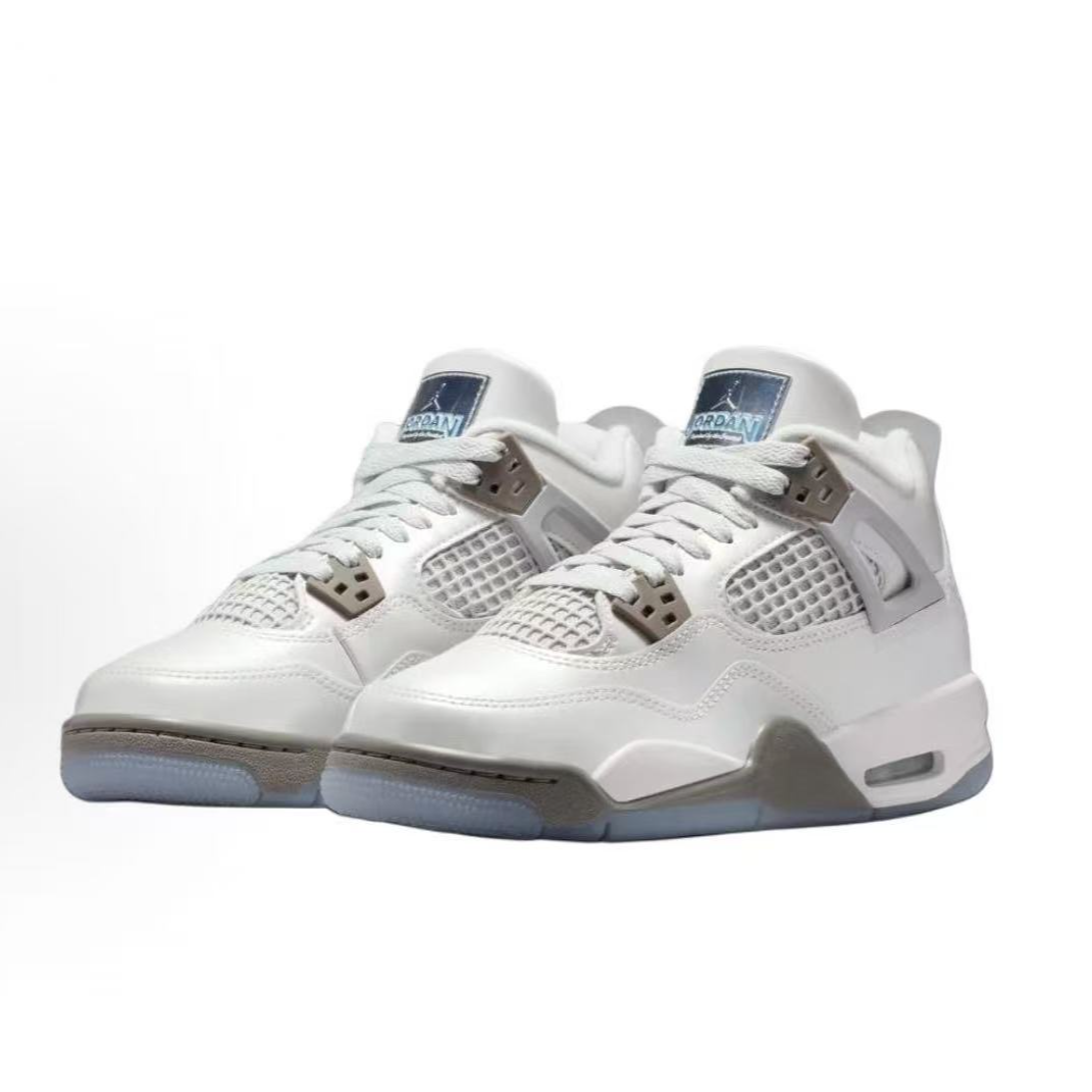 NIKE/耐克官方正品AJ4 GS灰蓝色百搭休闲运动鞋流光风HV4401-014