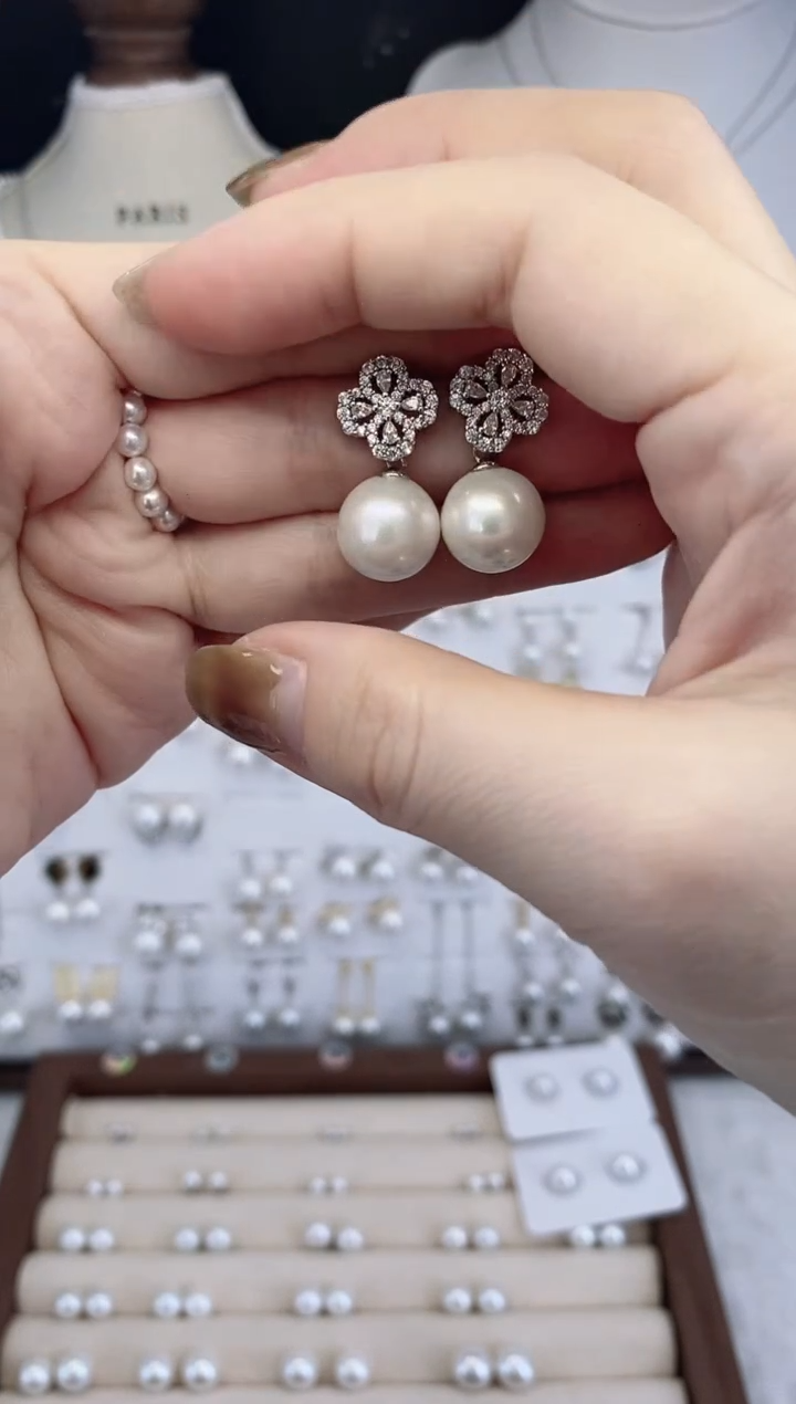 合金耳饰淡水珍珠121