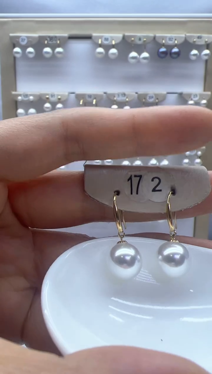 【闪购商品】淡水珍珠耳饰18K金镶嵌172