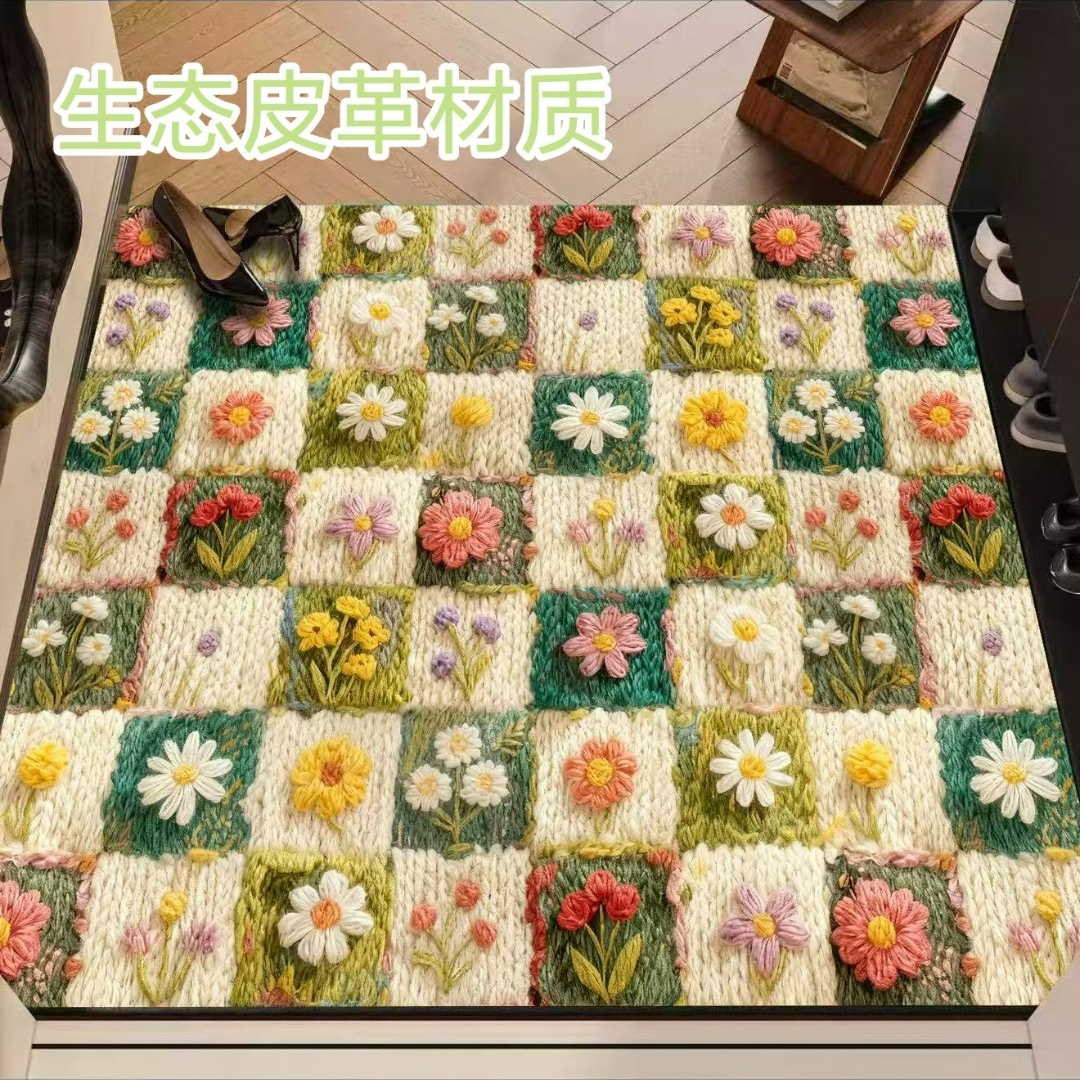 入户门地垫免洗可擦阳台皮革客厅地毯厨房垫进门玄关防滑耐脏脚垫