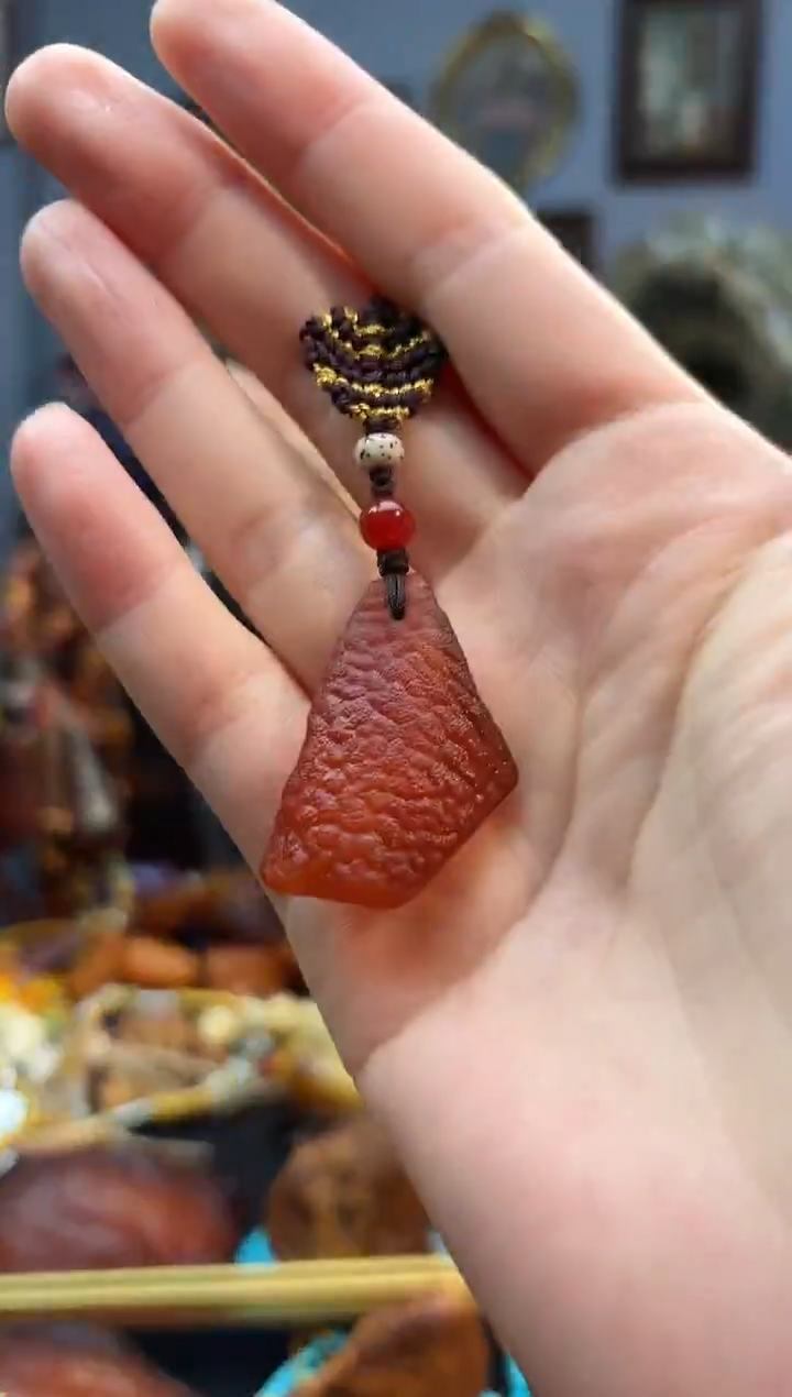 琥珀颈饰未镶嵌手机挂